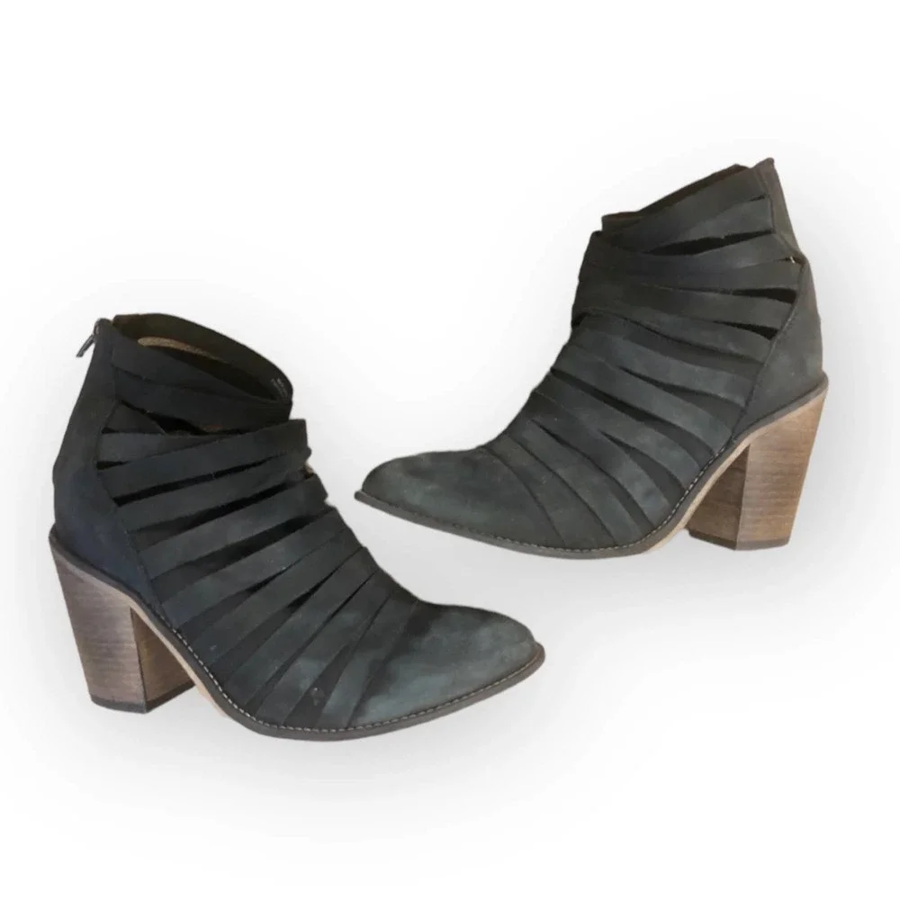 Free People Black Hybrid Strappy Bootie Size eu 41 US  8.5 - Picture 4 of 8